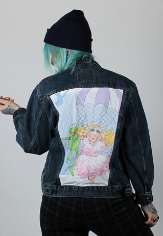 MUPPETS CARTOON REWORKED VINTAGE DENIM JACKET