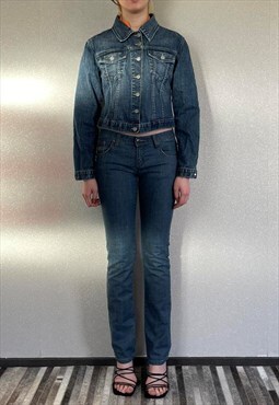 Vintage 90's B.Denim Cropped Denim Jacket 