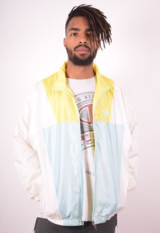 MENS VINTAGE TRACKSUIT TOP JACKET MEDIUM MULTI 90S