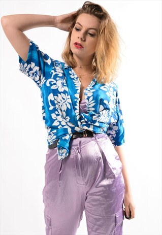 VINTAGE FLORAL HAWAIIAN SHIRT