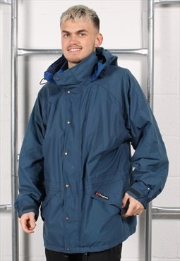 Vintage Berghaus Jacket in Navy Windbreaker Rain Coat XL