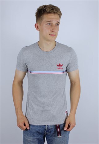 VINTAGE ADIDAS ORIGINALS MENS T-SHIRT TOP