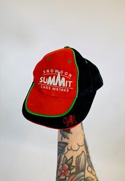 Vintage 90s Wales Mountain Summit Embroidered Cap