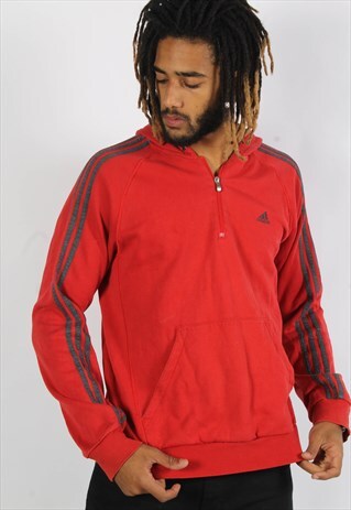 red adidas zip up