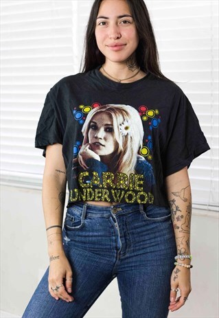 VINTAGE BAND T-SHIRT REWORKED CROP TOP X 4.9