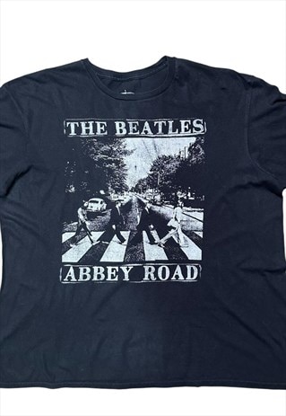 vintage mens the beatles abbey road graphic black t-shirt