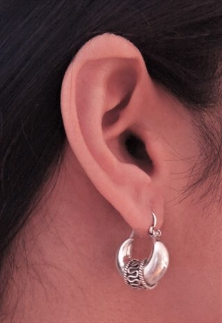 STERLING SILVER HOOP EARRINGS