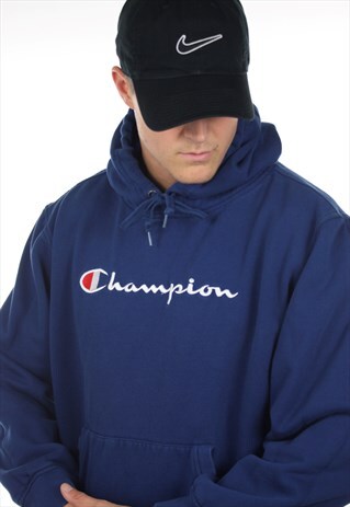 VINTAGE CHAMPION USA SPELL OUT HOODIE SWEATSHIRT