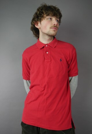 VINTAGE RALPH LAUREN POLO SHIRT IN RED WITH LOGO