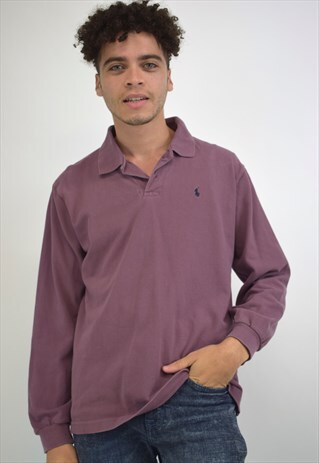 VINTAGE 90S POLO RALPH LAUREN PLUM POLO