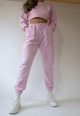 Baby Pink High Waisted Joggers Pea St