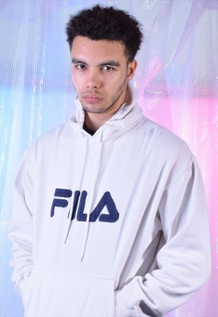 VINTAGE FILA WHITE HOODIE