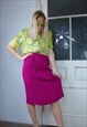 VINTAGE Y2K STRIPPED MIDI BRIGHT PENCIL SKIRTS IN PURPLE 