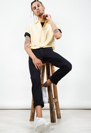 VINTAGE 80S REWORKED LEVI'S SLIM JEANS BLACK / 0010