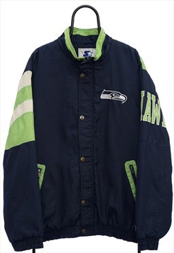 Vintage Starter NFL Seattle Seahawks Navy Jacket Mens