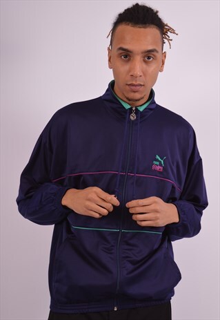 LEVI'S MENS VINTAGE SHIRT LARGE NAVY BLUE 90S