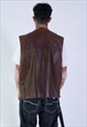 TIMBERLAND LEATHER 90S GILET JACKET