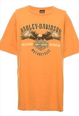 Vintage Harley Davidson Printed T-shirt - L