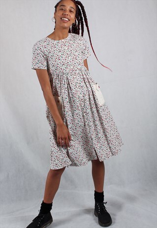 FLORAL EMPIRE LINE VINTAGE DRESS