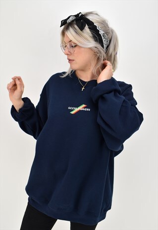 G&G UNISEX NAVY MULTI LINES SWEAT