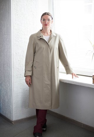 VINTAGE 80'S BROWN MINIMALIST CLASSIC COAT