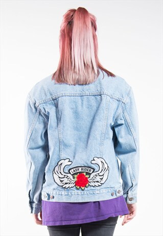 90'S LEVI'S BIKER PATCH DENIM JACKET