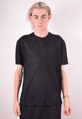VERSACE MENS VINTAGE T-SHIRT TOP XXL BLACK 90S