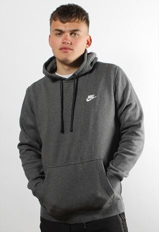 grey nike hoodie with white tick