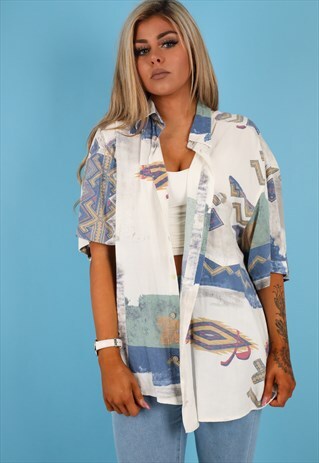 VINTAGE PATTERN SHIRT IN MULTI NS166