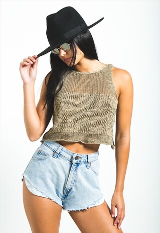 VINTAGE 80S LEVI'S BABE SHORTS LIGHT WASH / 0222