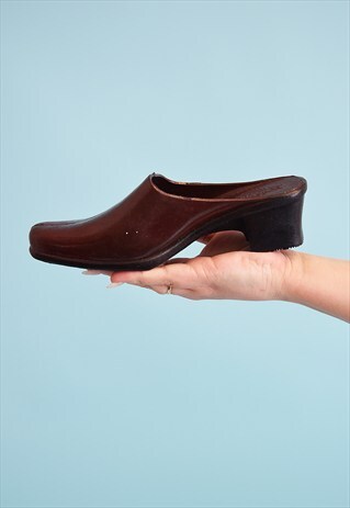 70'S RETRO MINIMALIST MOD STYLE RUBBER PUMPS