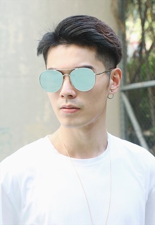 SHALEX AVIATOR SUNGLASSES - SILVER
