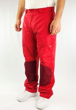 Deadstock Vintage Nike Sports Deluxe Series Trousers in Red