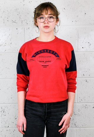 VINTAGE 90S MINESOTA USA EMBROIDERED SWEATER