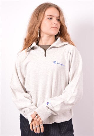 VINTAGE CHAMPION SWEATSHIRT JUMPER GREY