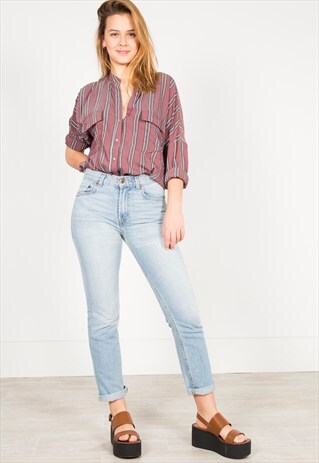 VINTAGE 80'S LEVI'S SLIM FIT JEANS /AVELINASREWORKS/ S0010