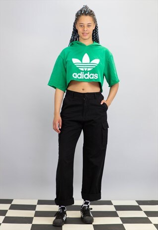 VINTAGE REWORKED ADIDAS CROP SWEATSHIRT