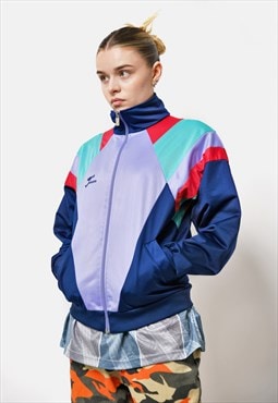 90s retro colour blocking sport jacket unisex Multi