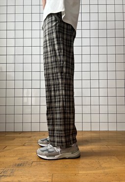 Vintage OAKLEY Pants Checked Grey 