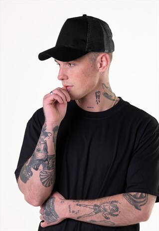 ESSENTIAL TRUCKER MESH AIR BASEBALL HAT CAP - BLACK