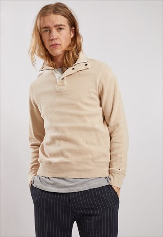 VINTAGE TOMMY HILFIGER 1/4 BUTTON-UP SWEATSHIRT