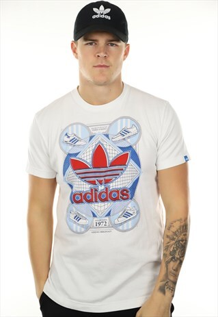 VINTAGE ADIDAS ORIGINALS GRAPHIC T SHIRT TEE