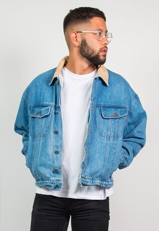 WRANGLER DENIM JACKET WARM SHEARLING LINED
