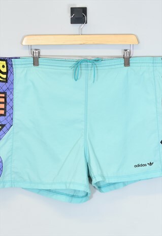 Vintage 1990's Adidas Swim Shorts Blue XXXLarge