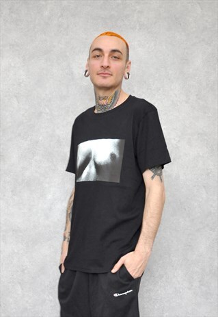 BLACK SUPREME RACK BOOBIE TITS TEE T-SHIRT