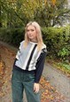 VINTAGE CHUNKY KNITTED STITCH DETAIL STRIPE JUMPER
