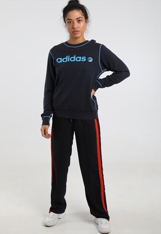 90S ADIDAS PRINT SPELL OUT SWEATSHIRT