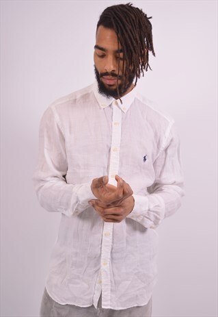 VINTAGE POLO RALPH LAUREN SHIRT WHITE