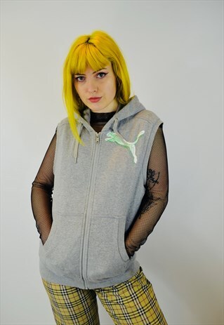 VINTAGE PUMA SLEEVELESS HOODIE