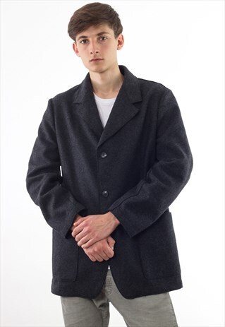 VINTAGE C.P COMPANY WOOL COAT 90S GREY